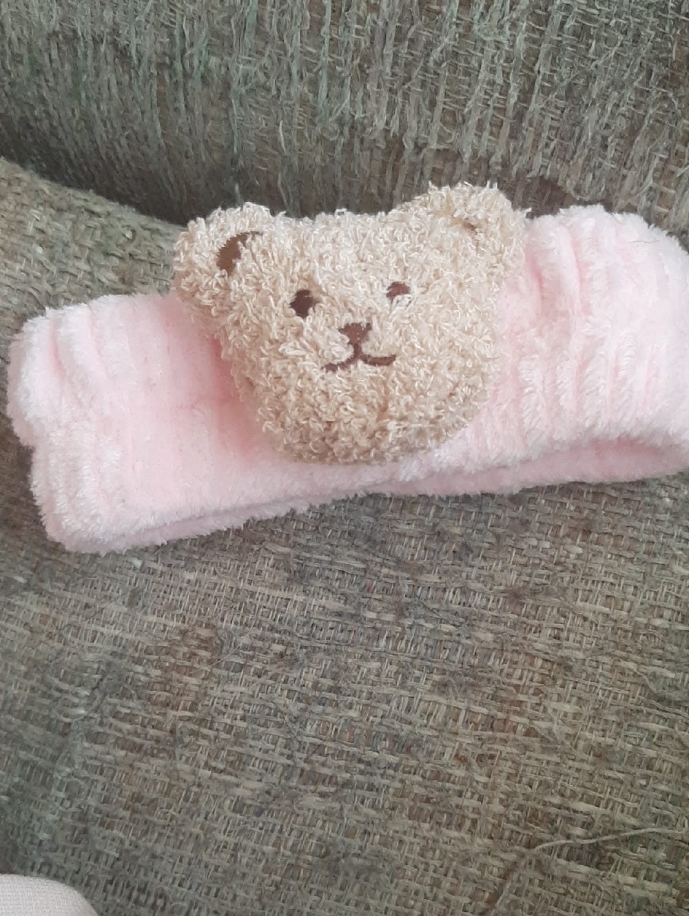 Cute Pink Plush Bear Headband